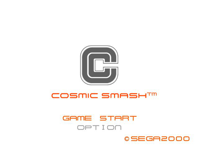 Cosmic Smash Title Screen